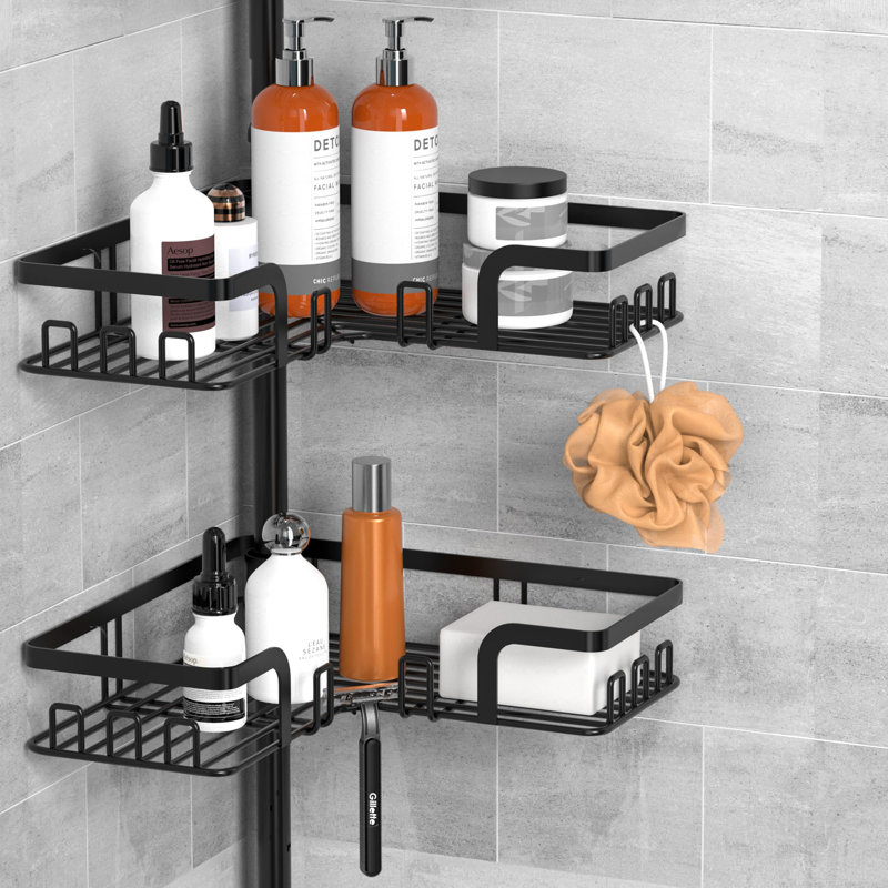 Stainless Steel Shower Caddy, Black