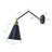 1 - Light Wall Sconces Swing Arm Wall Sconces Bedroom  Black