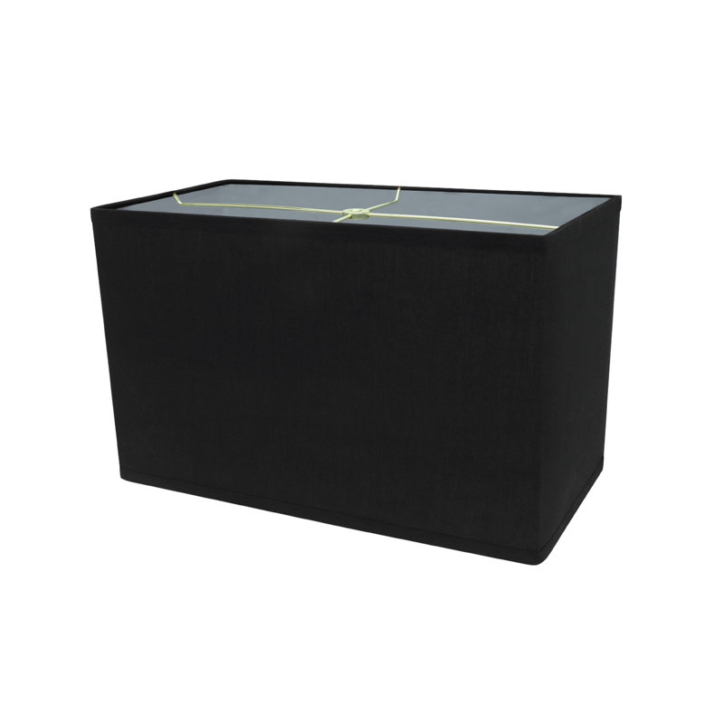 Abat-jour rectangulaire en coton H 10 po (araignée) de couleur noire