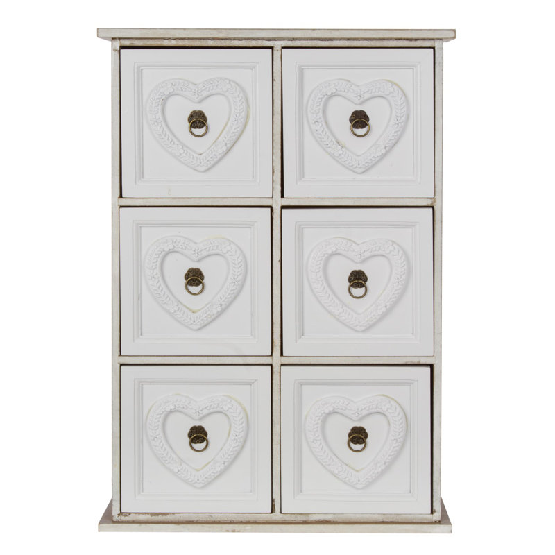 Clinger Solid Wood 35cm W 6 - Drawer Chest of Drawers