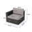 Patio Left Armchair Gry + Alu-1307262554