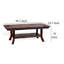 Table basse Odel, 1 tablette, acajou brun foncé, rectangulaire 49 po