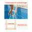 Swimming Pool Ladder, Inclined 5-Step Double Handrails Stair, Non-slip Wide Step, 300 lbs Load Capacity, for 48-54 in Inground & Above-ground Pools, Any Deck Surface, Indoor & Outdoor, Taupe