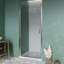 Porte de douche pivotante demi-cadre avec verre transparent de 34 à 35,2 po x H 72 po-110562269
