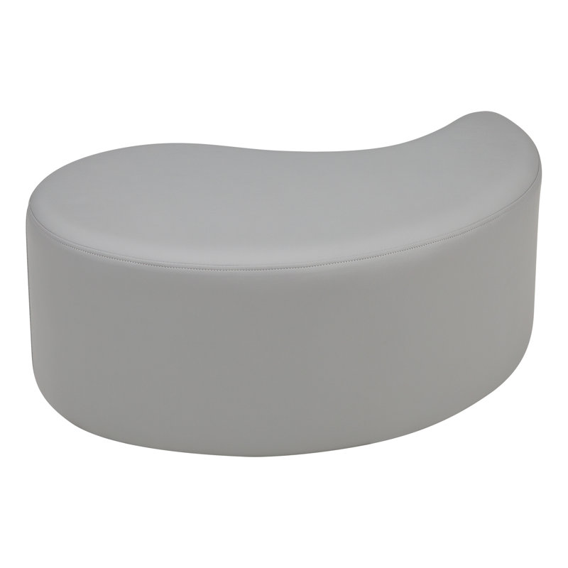 Shapes Structure Soft Seating Teardrop Kids Soft Seating, Light Gray, 14" H x 29" W x 17.5" D