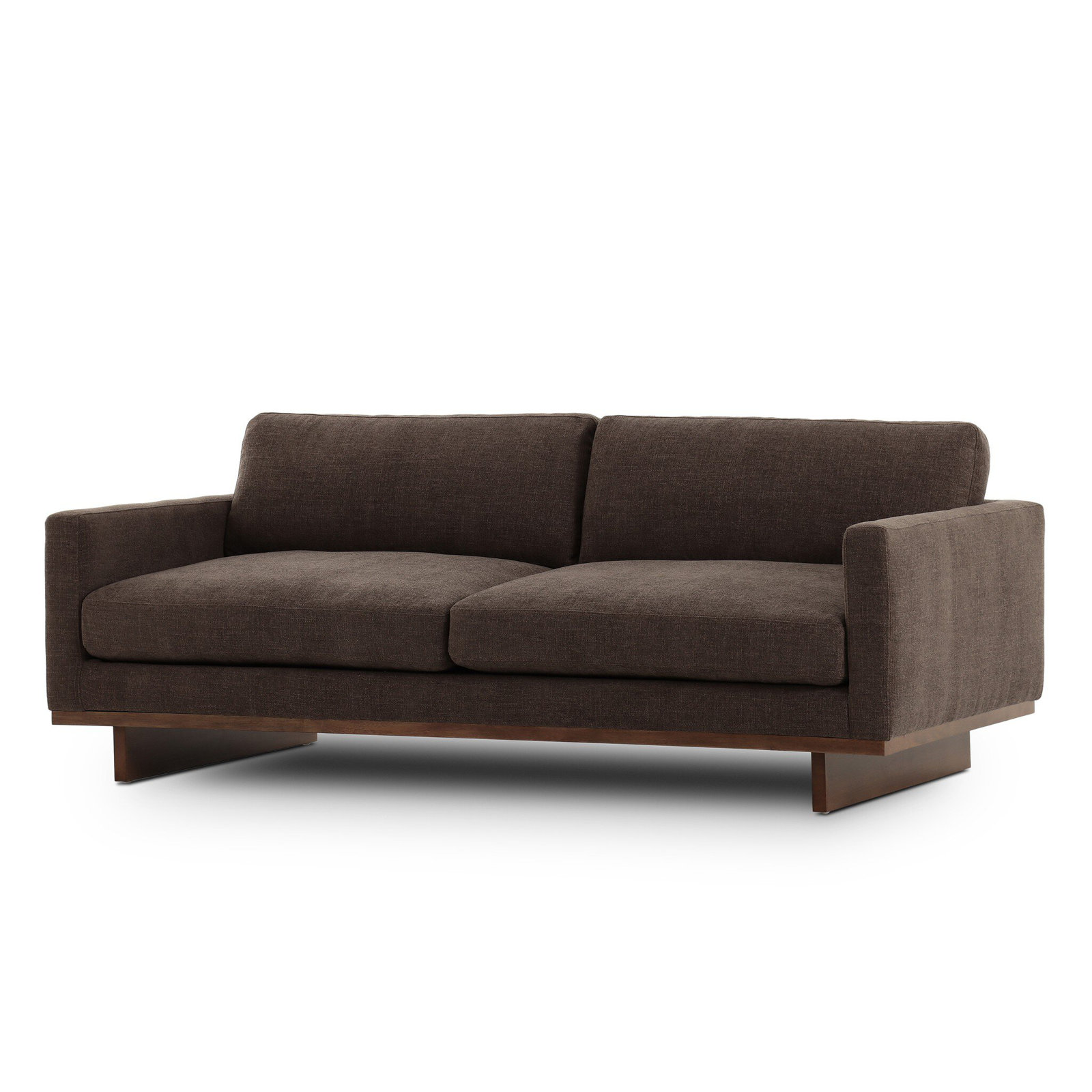 Menades 84'' Upholstered Sofa, Landale Charcoal, Weathered Sepia