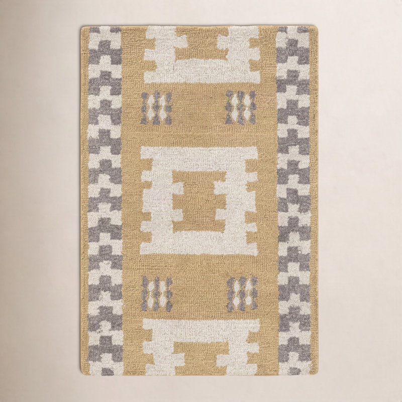 Tapis rectangulaire en laine Elsey, Rectangulaire 3 pi x 5 pi
