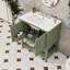 Meuble-lavabo de salle de bain avec lavabo en céramique et portes de rangement-1205688235