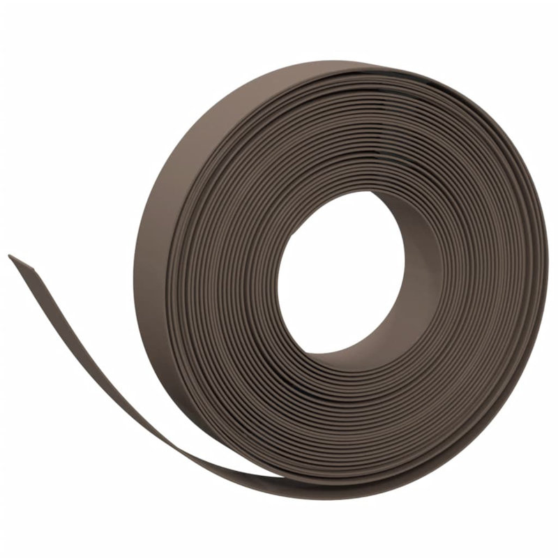 Asyra Polyethylene Plastic Lawn Edging, 10cm H x 100cm W, Brown