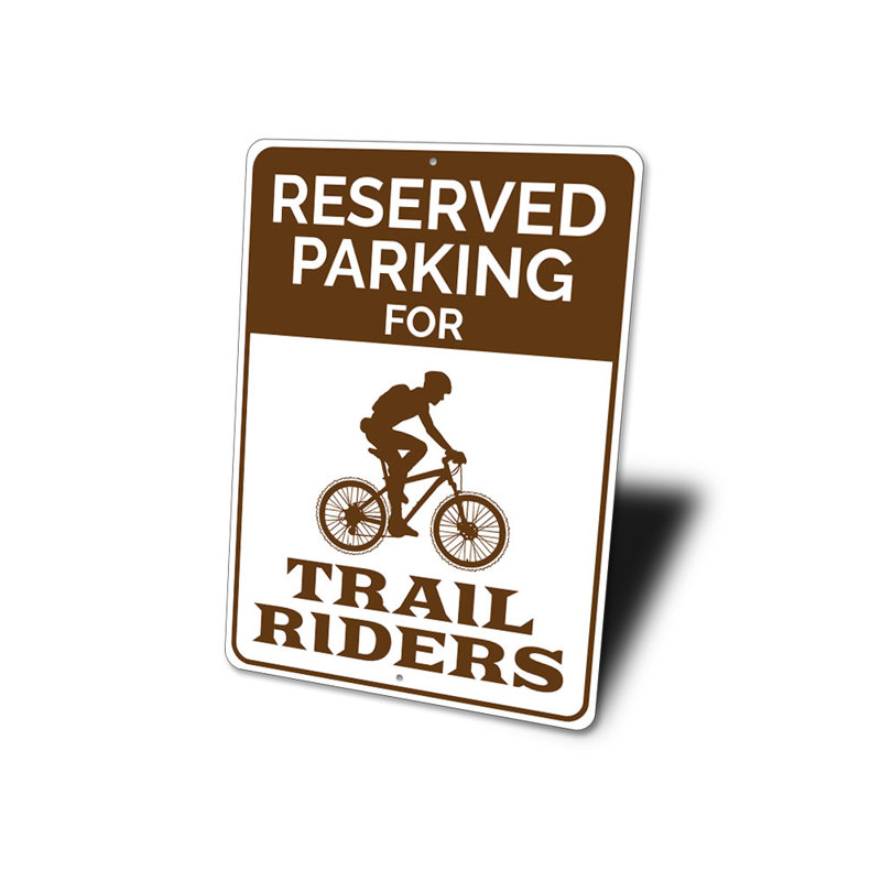Panneau de signalisation en aluminium Trail Rider, H 14 po x l 10 po x P 0,04 po