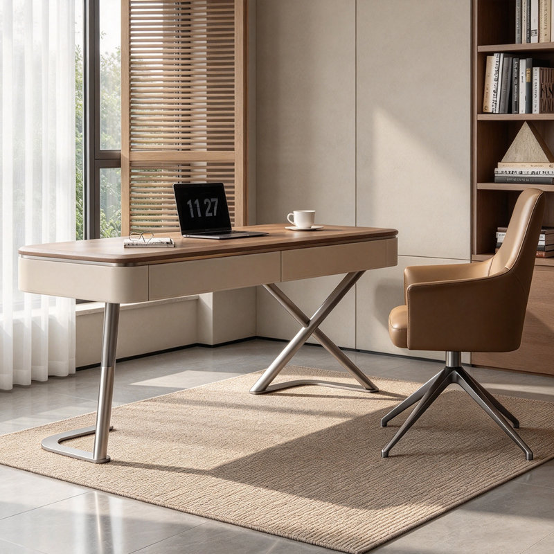 Modern minimalist lightweight luxury desk