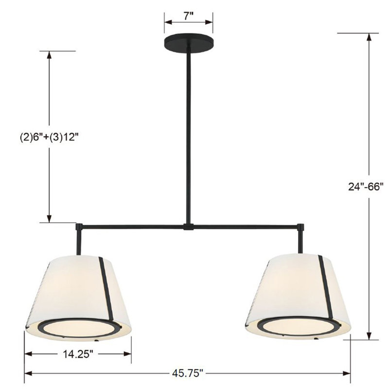 Fulton 4 - Light Pendant, Black