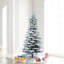Utica Flocked Fir Slim Artificial Christmas Tree-2084053499
