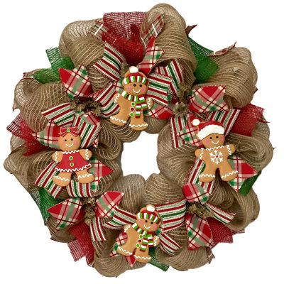 Christmas Wreath with Gingerbread Men