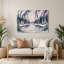 Aquarelle de Noël, art mural bleu en métal-437134261