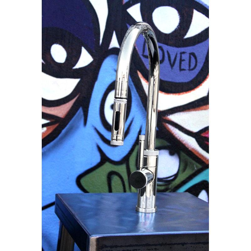 Industrial Plp Pulldown Faucet -Toggle Sprayer, Chrome