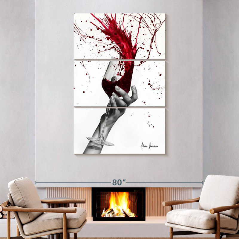 Yarlin Deep Red Swirl, 74" H x 48" W