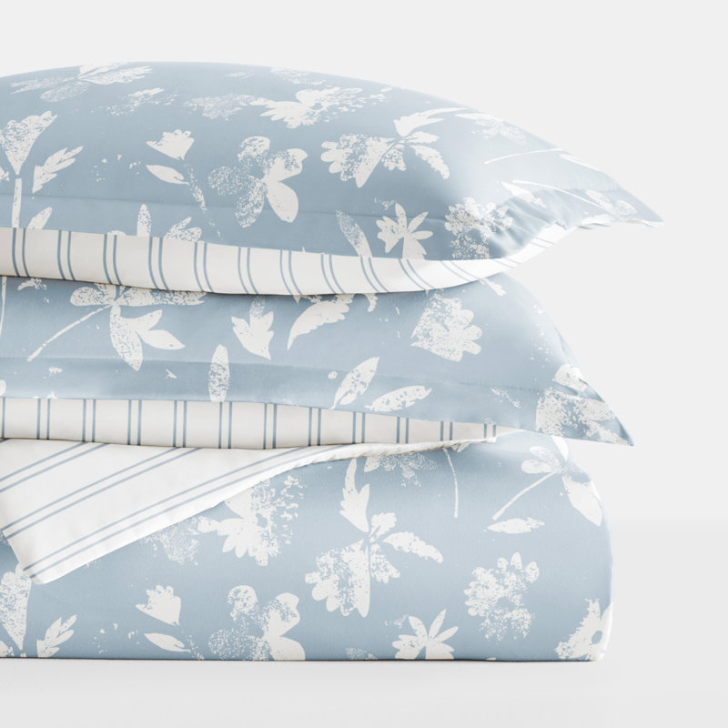 IEnjoy Home Soft Country Home Pattern Reversible Duvet Cover Set