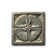 2" x 2" Metal Moon Blossom Decorative Tile Insert