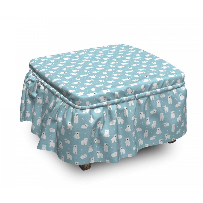 Ensemble de housse pour repose-pieds à coussins carrés 2 pièces bébé