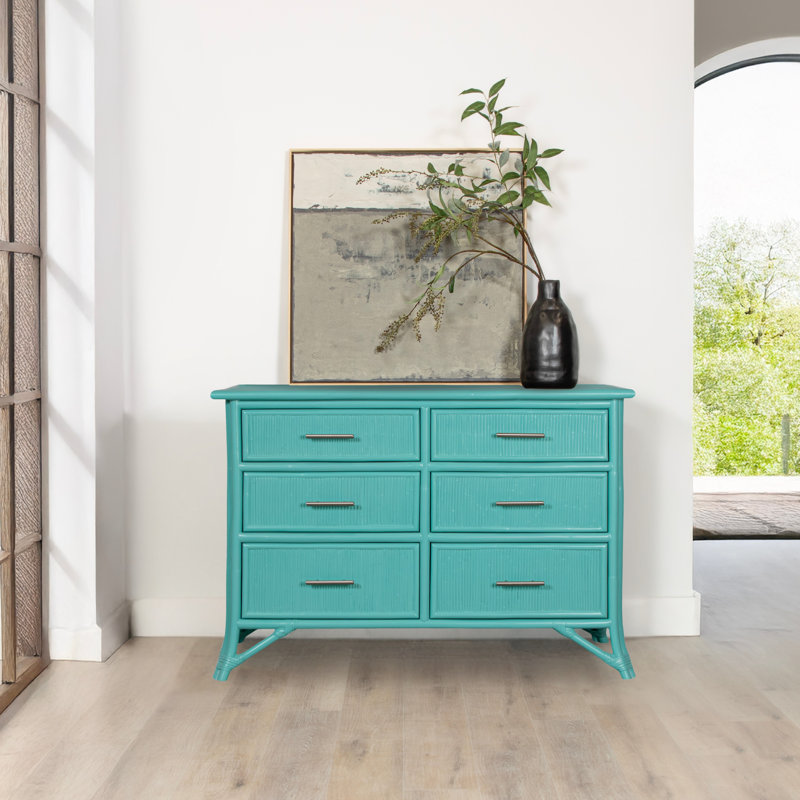 Bermuda 6 - Drawer Dresser, Turquoise