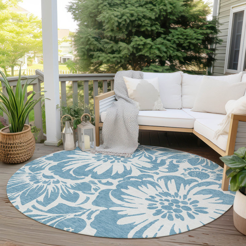 Tapis intérieur / extérieur Kinslee, Rond 8 pi