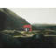 Cabane isolée - reproduction mat rustique encadrée pour la décoration intérieure-226602922-226602927