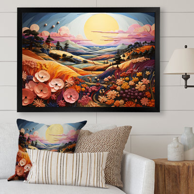 «Countryside Pastel Hills Patchwork I», reproduction d'art sur toile