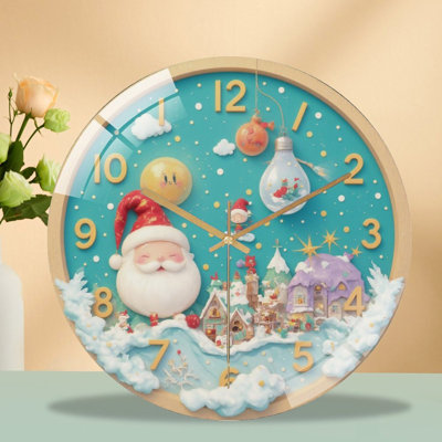 Horloge murale de Noël avec horloge murale 12 po