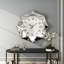 Belsy 55x55cm  Wall Clock Silver Glass Mirrored Accent Clock Polygon