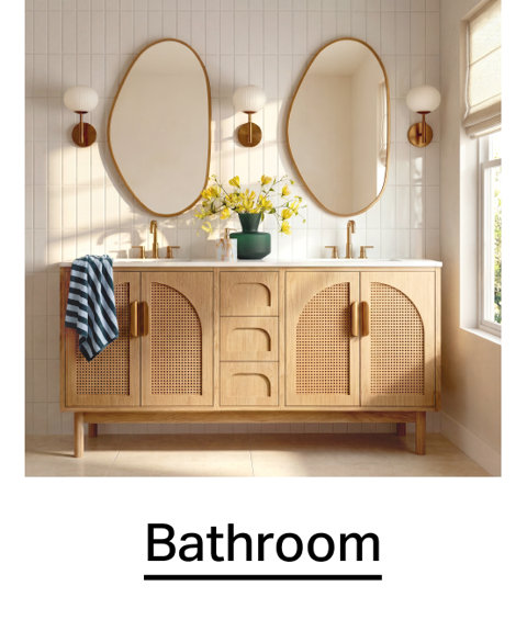 Modern bathroom, labeled Bathroom.