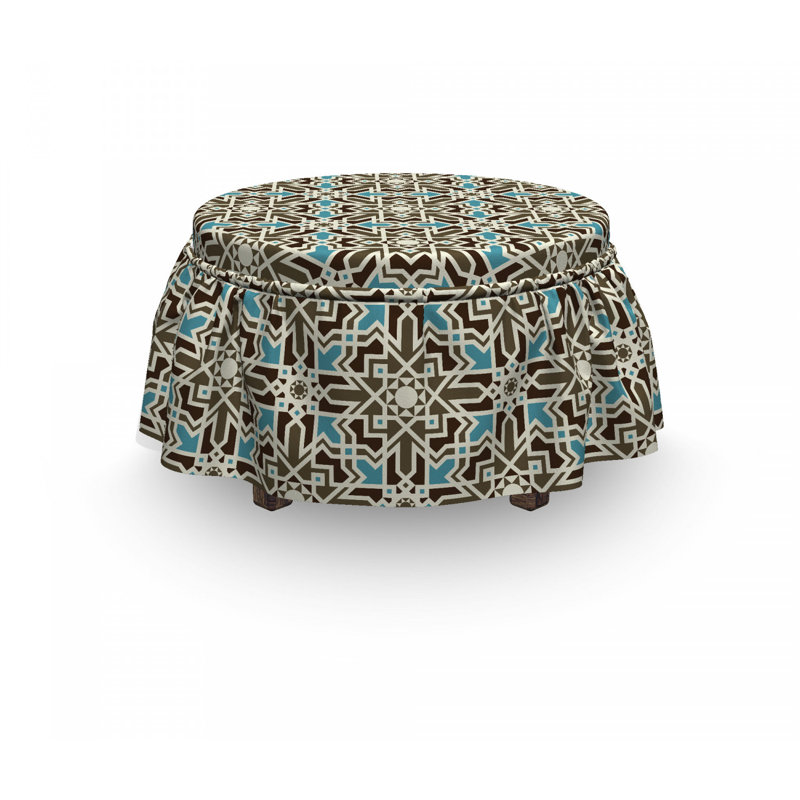 Ensemble de housse pour repose-pieds de coussin de boîte 2 pièces eastern star