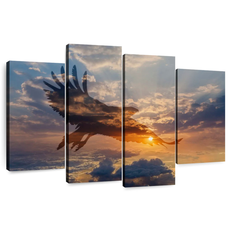 Brampt Eagle Sunrise Silhouette, 42" H x 68" W