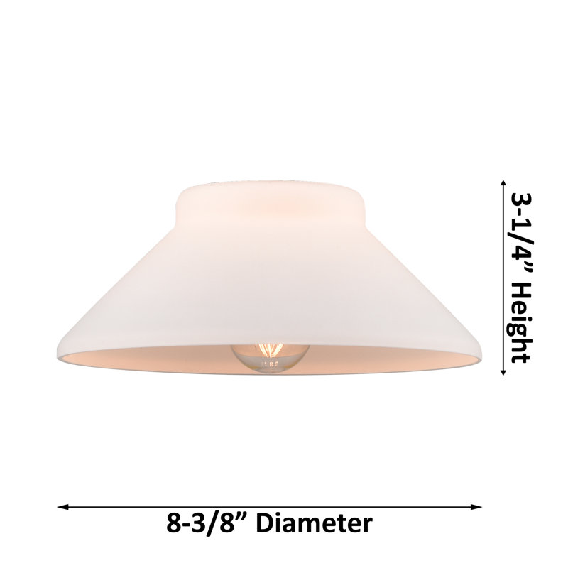 Newton St Loe 1 - Light 9'' Simple Cone Semi Flush Mount, No Bulb Included, Black, Matte Black
