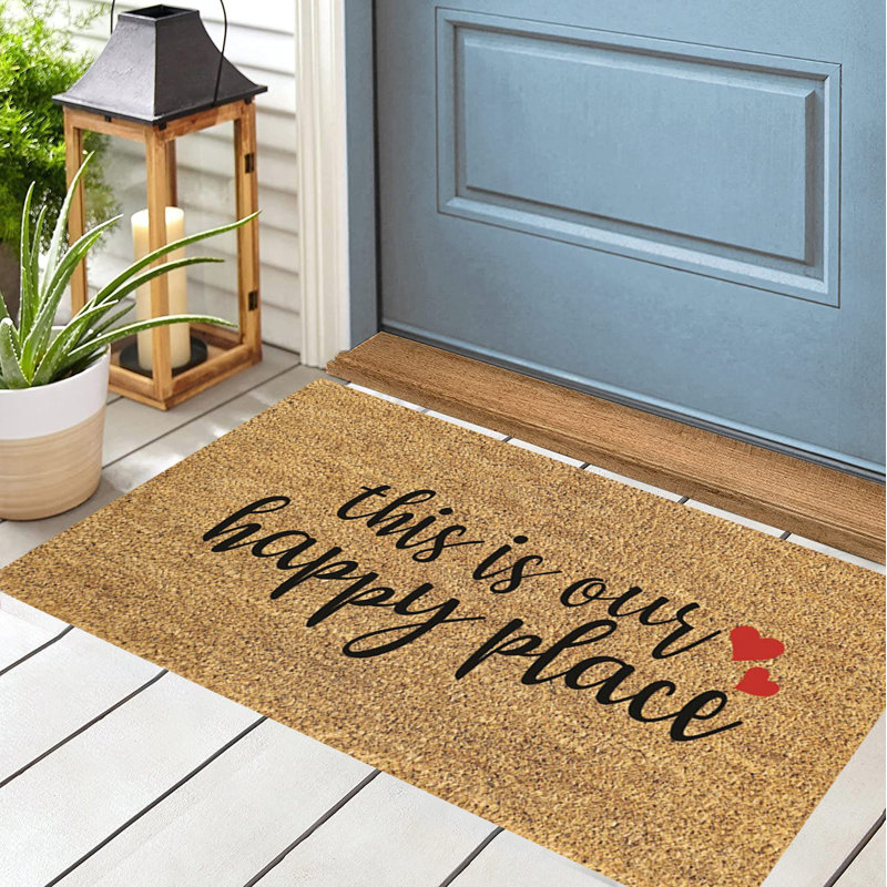 This Is Our Happy Place Coir Doormat, 18" W x 30" L