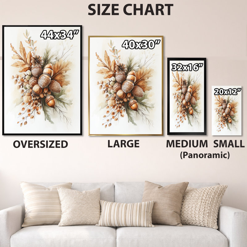 «Danieal II - Beige Woodland», art mural sur toile encadrée, H 32 po x l 16 po, Toile tendue