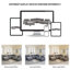 Canapé modulaire réglable moderne, tissu chenille, peu encombrant pour la maison