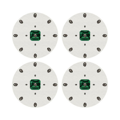 Asscher Purple Rain Vegan Leather Round Coasters