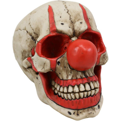 Joker de crâne avec figurine nez it bouffon matin harlequin