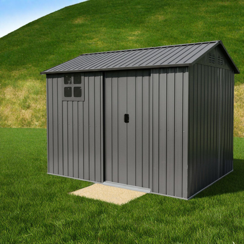 Spacious Sheds With Storage, 8x6 Ft Steel Modern Backyard Utility