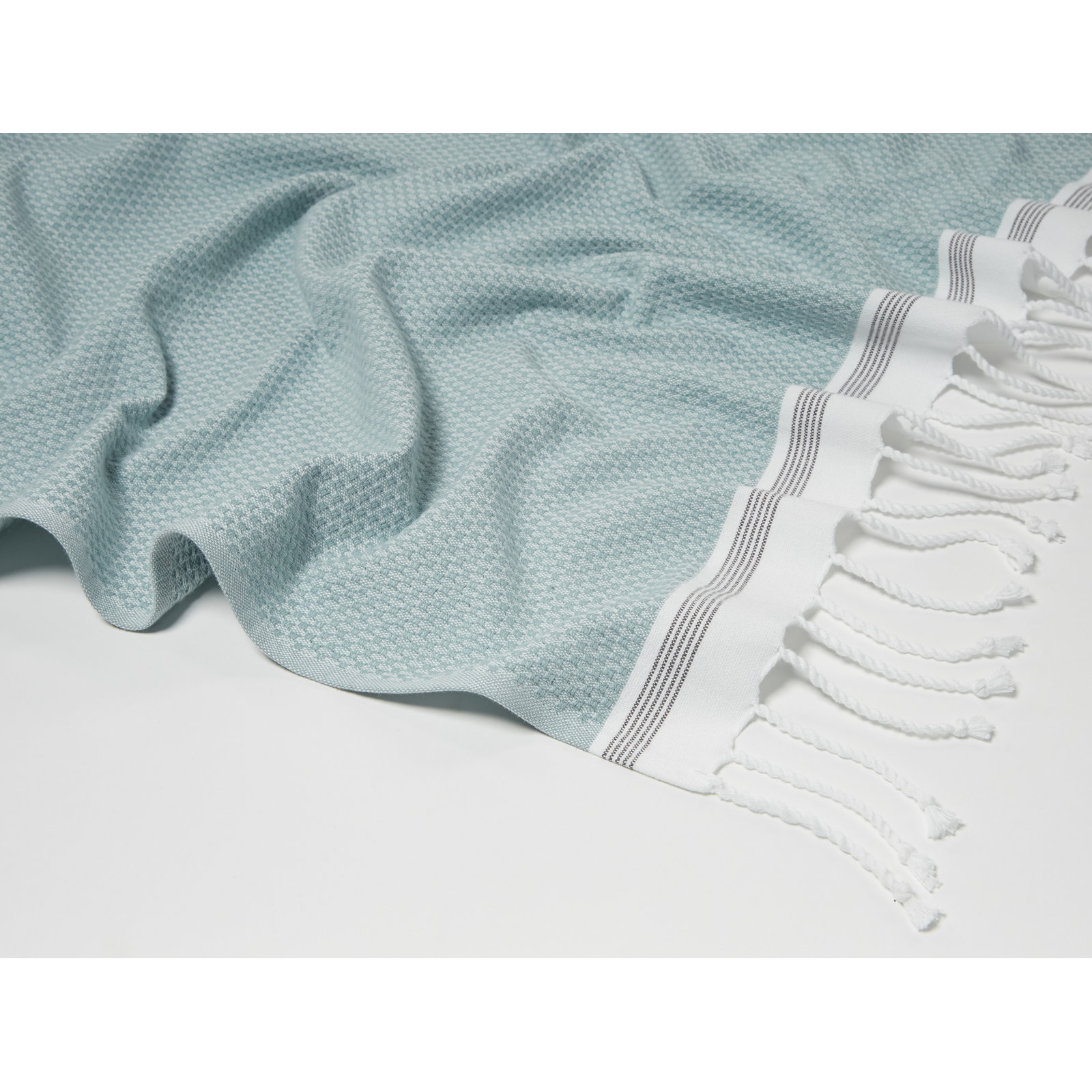 Mediterranean Organic Bath Towel, Aquamarine w/Sea Spray, Bath Sheet