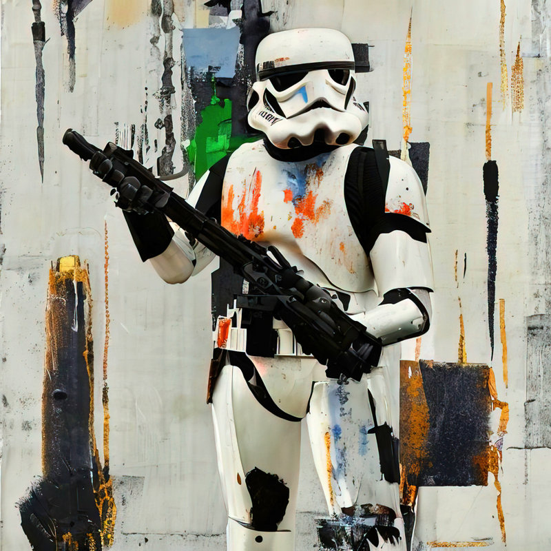 «Stormtrooper Four» par Stephen Chambers, impression sur toile tendue, L 15 po x H 15 po