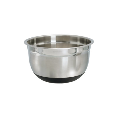 Buckingham Deep Salad Mixing Bowl Stainless Steel With Black Silicone Base