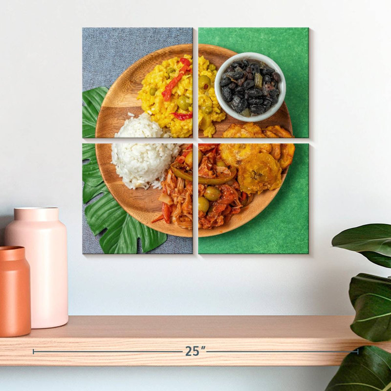 Yarlin Plate Of Cuban Food, 18" H x 18" W