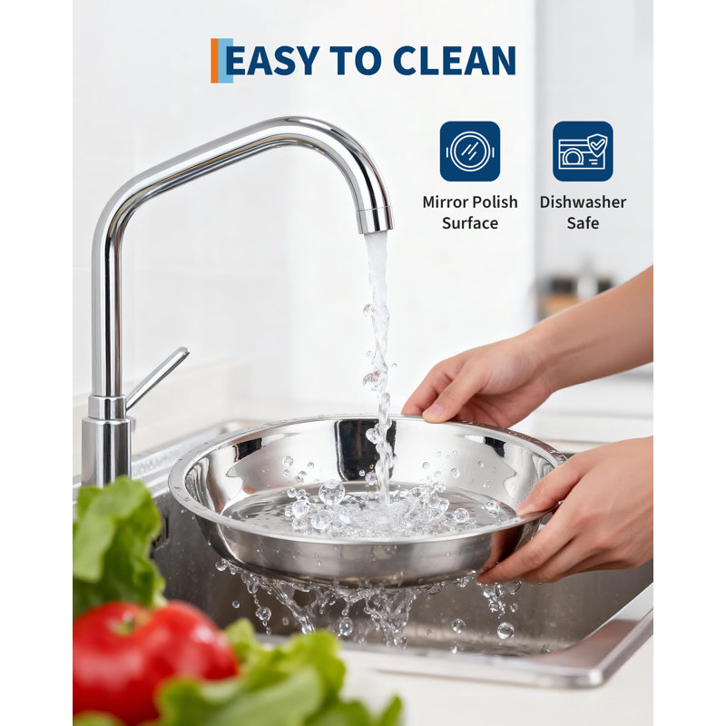 Ensemble de 4 réchauds pour buffet, 5 plateaux de service ronds pour buffet et ensemble de réchauds avec couvercle