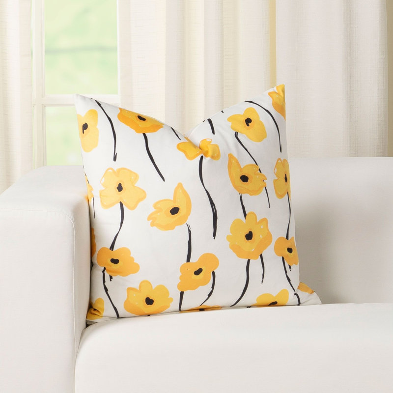 Floral Throw Pillow, 30" x 30"