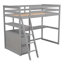 Lit mezzanine avec bureau et tablettes-199264176