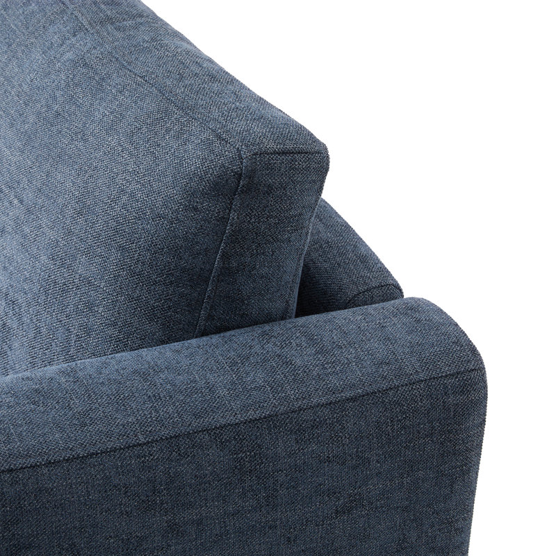 Canapé modulaire rembourré avec coussins décoratifs l 78,8 po Winfree, Bleu