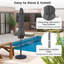 230 Cm Patio Umbrella Outdoor Heavy Duty Market Umbrella W/ Crank Handle-1018182942