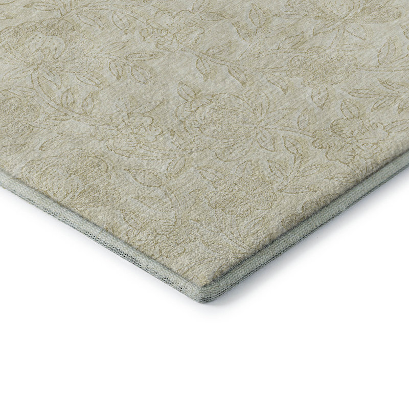 Tapis ivoire Prisco lavable à la machine de qualité supérieure, Rectangle 9 pi x 12 pi